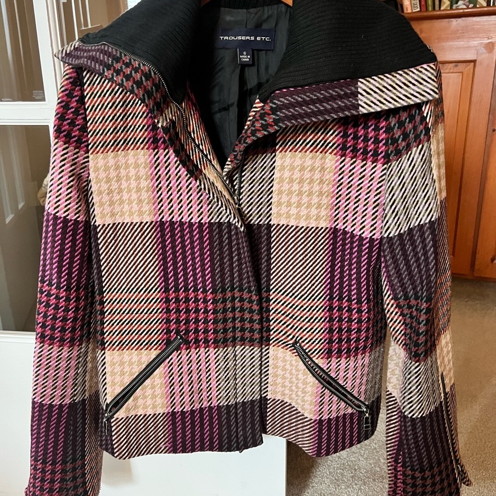 Women's Plaid Jacket - Multicolor